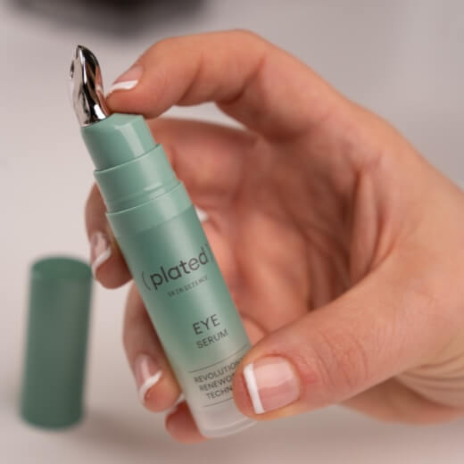 Plated Skin Science Eye Serum in Hand